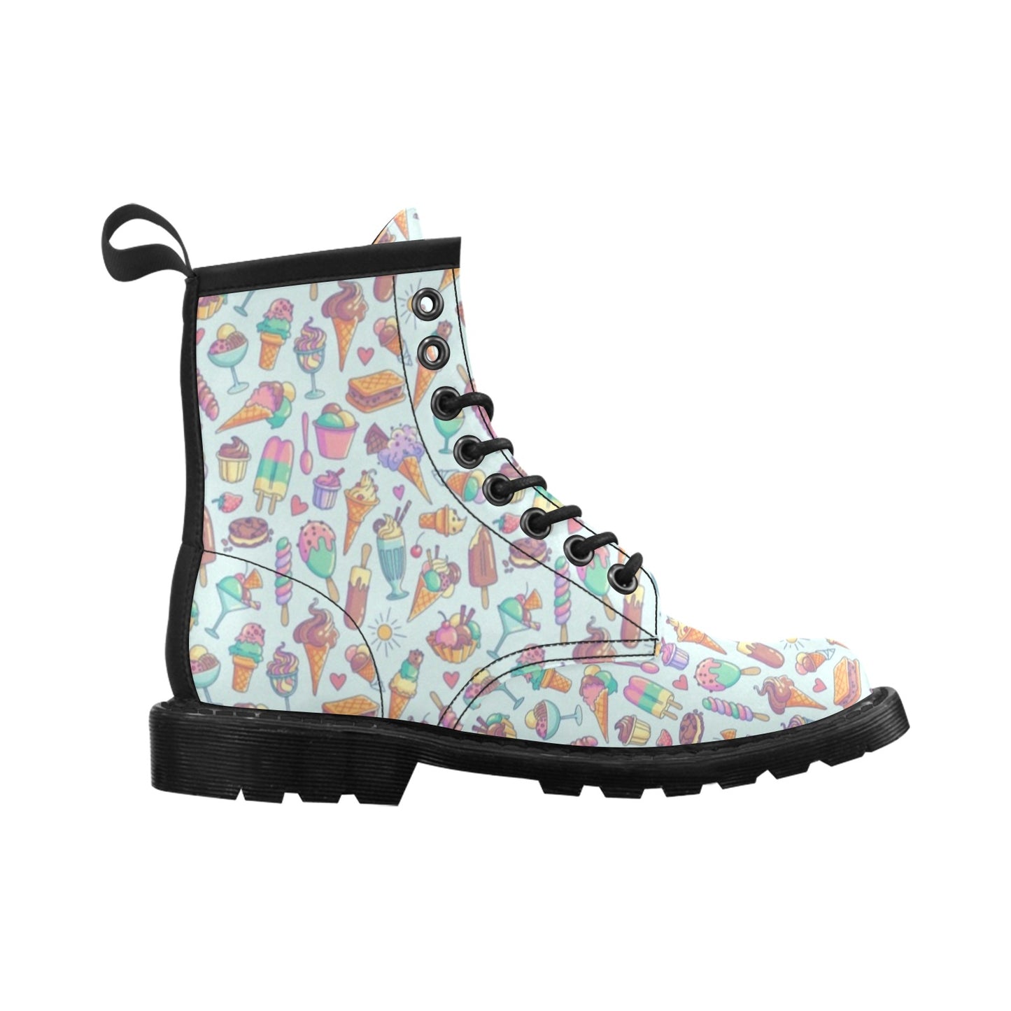 Ice Cream Pattern Print Design IC02 Women's Boots