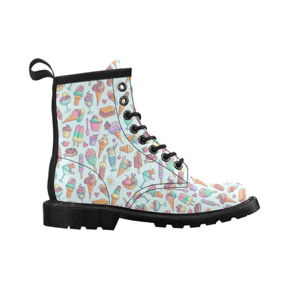 Ice Cream Pattern Print Design IC02 Women's Boots