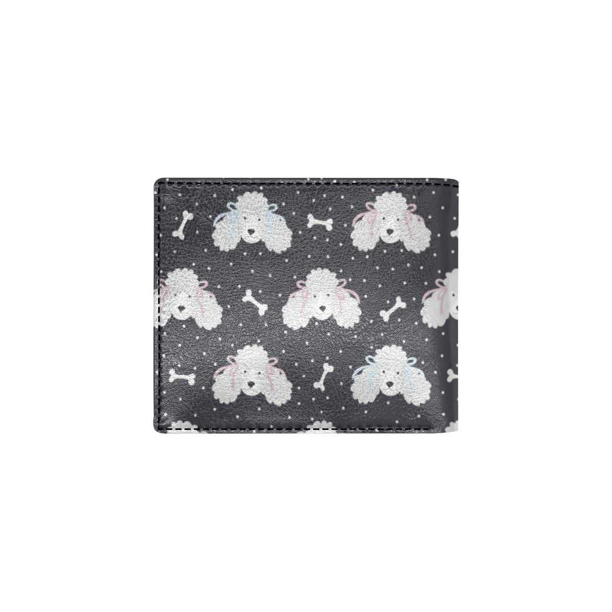 Poodle Pattern Print Design A03 Men's ID Card Wallet