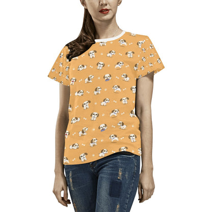 Shih Tzu Print Design LKS304 Women's  T-shirt