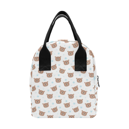 Bear Pattern Print Design BE02 Insulated Lunch Bag