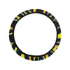 Flame Fire Yellow Pattern Steering Wheel Cover with Elastic Edge