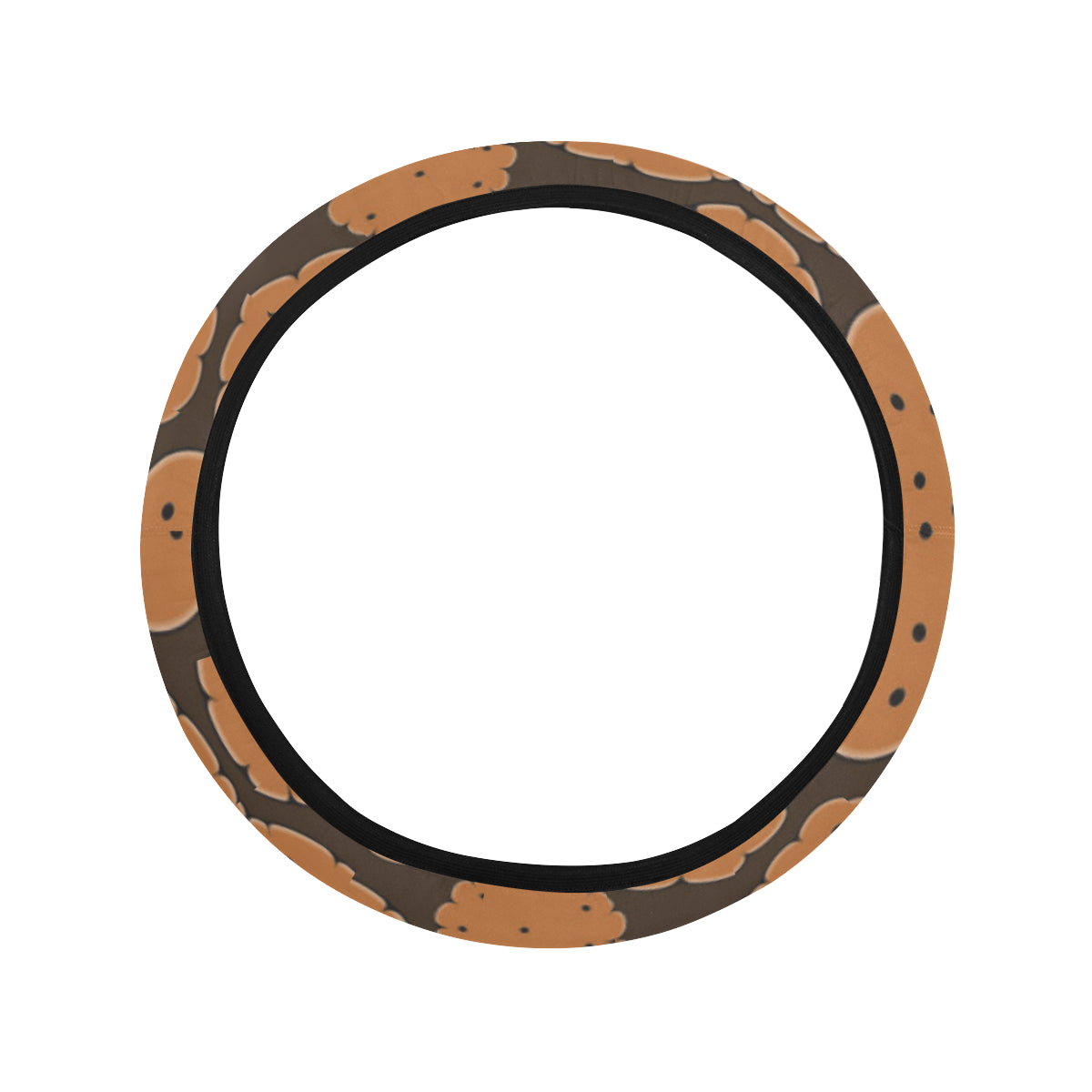 Cracker Pattern Print Design 01 Steering Wheel Cover with Elastic Edge