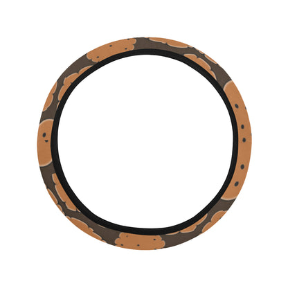 Cracker Pattern Print Design 01 Steering Wheel Cover with Elastic Edge