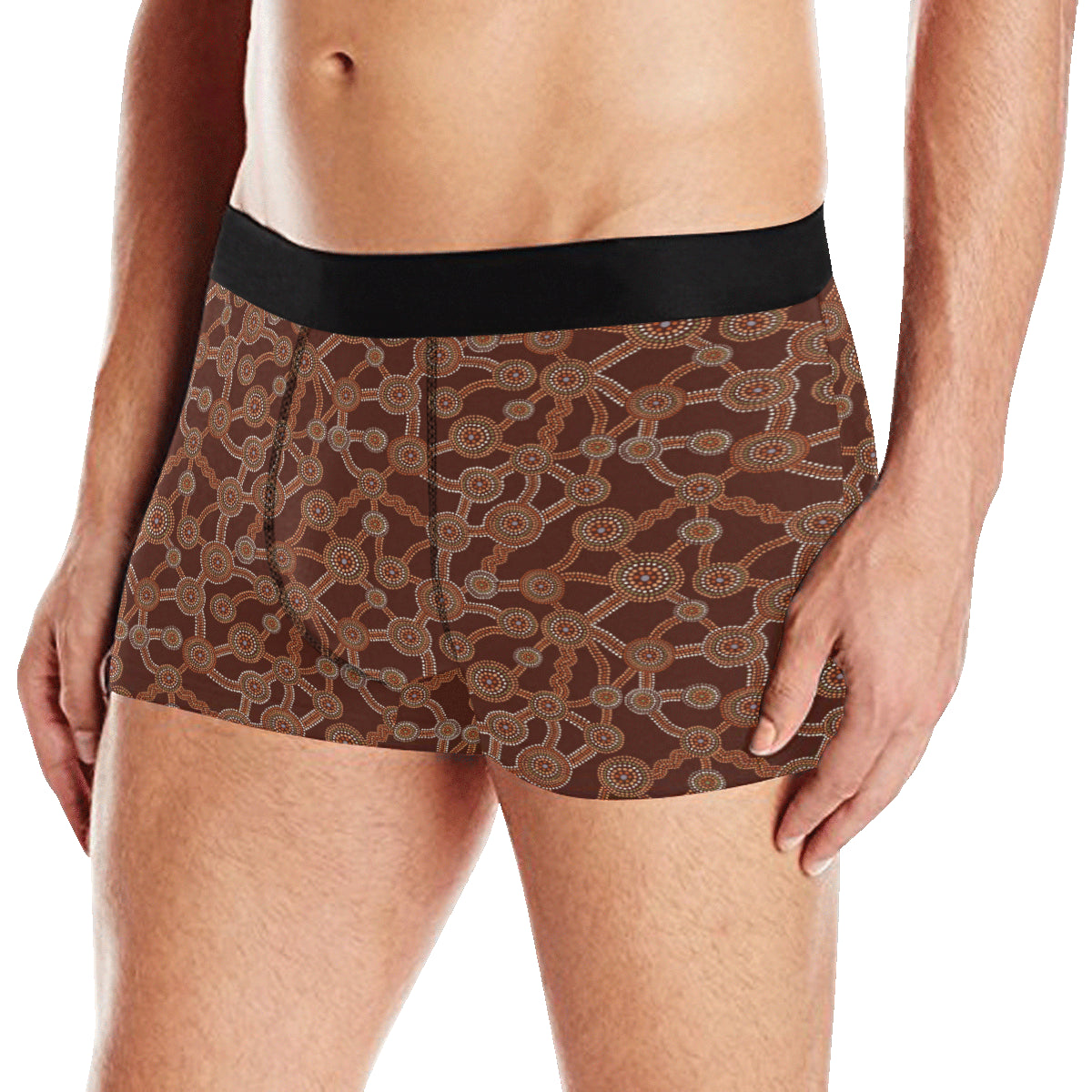 Aboriginal Pattern Print Design 03 Men's Boxer Briefs