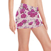 Orchid Purple Pattern Print Design OR04 Yoga Shorts