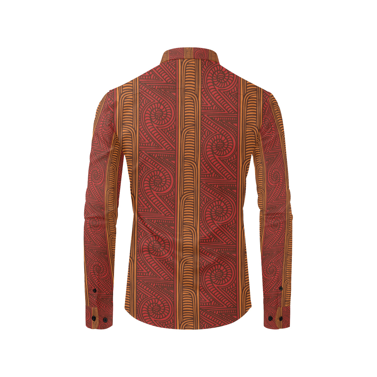 Maori Pattern Print Design 05 Men's Long Sleeve Shirt