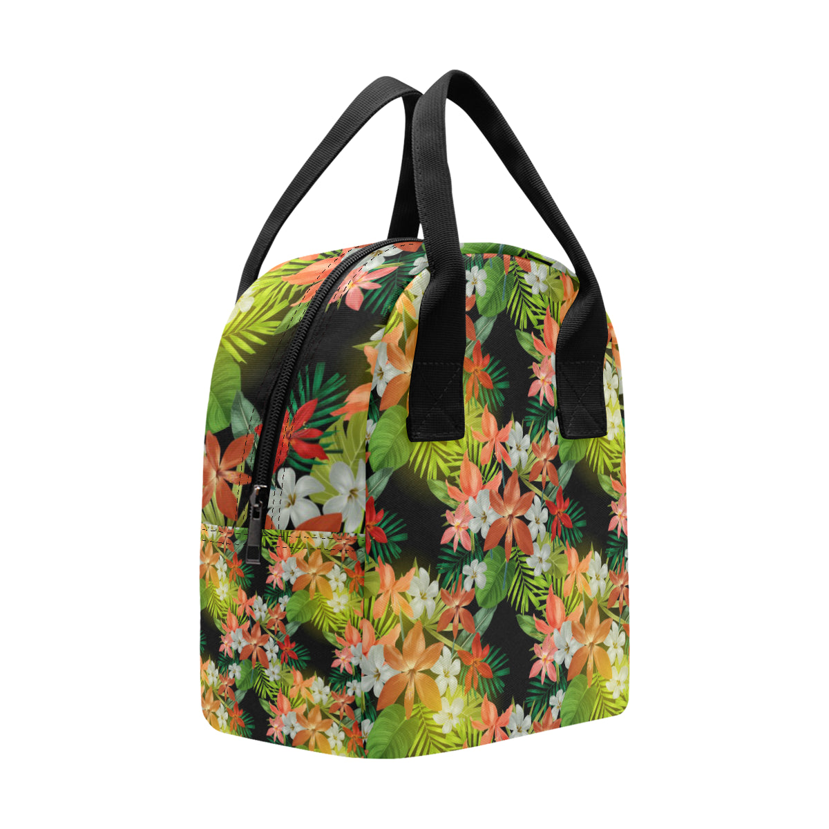 Amaryllis Pattern Print Design AL07 Insulated Lunch Bag