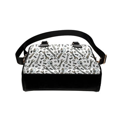 Mechanic Pattern Print Design 03 Shoulder Handbag
