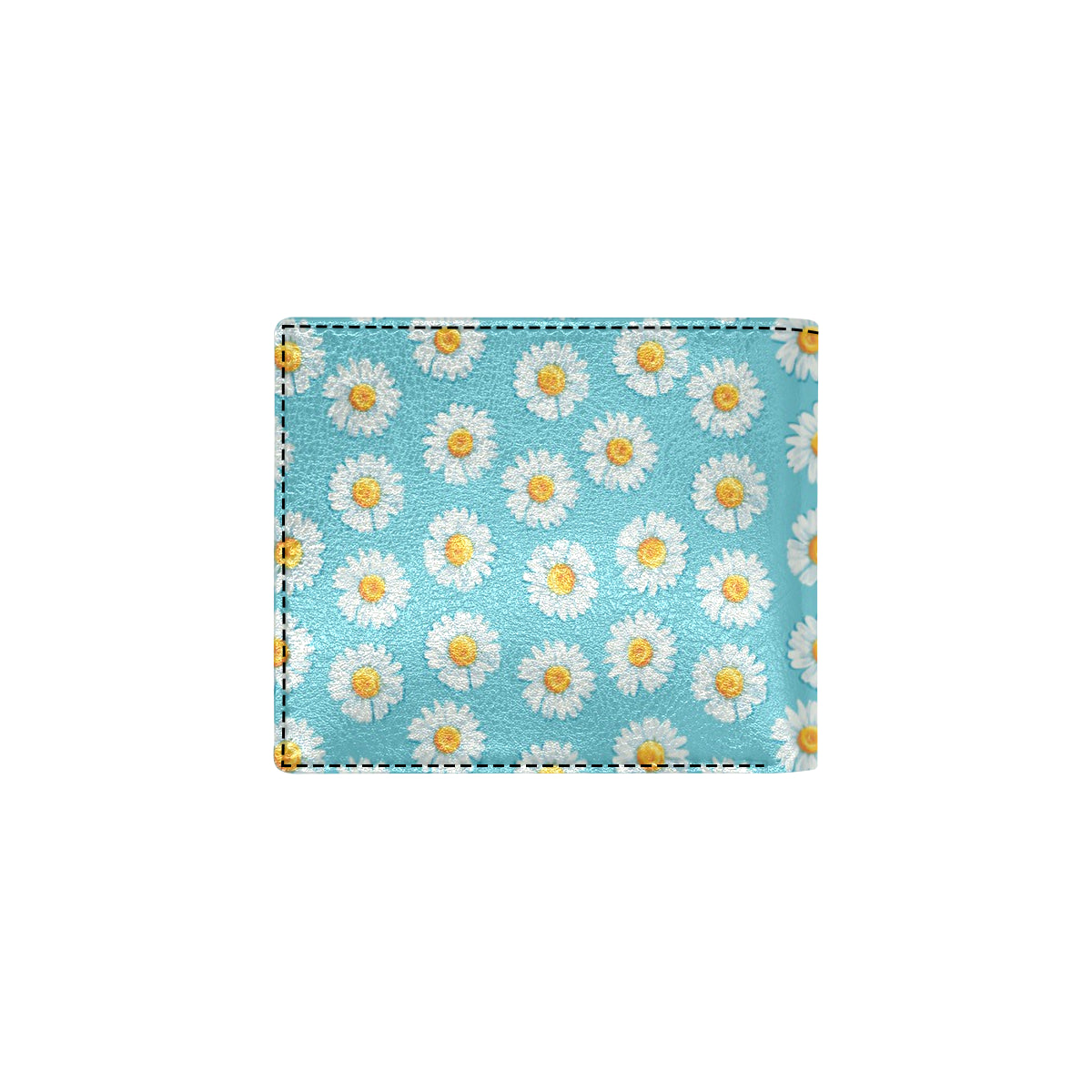Daisy Pattern Print Design DS03 Men's ID Card Wallet