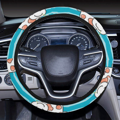 Cow Cute Print Pattern Steering Wheel Cover with Elastic Edge