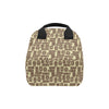 Tiki Brown Mask Print Insulated Lunch Bag