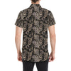 Paisley Mandala Design Print Men's Short Sleeve Button Up Shirt