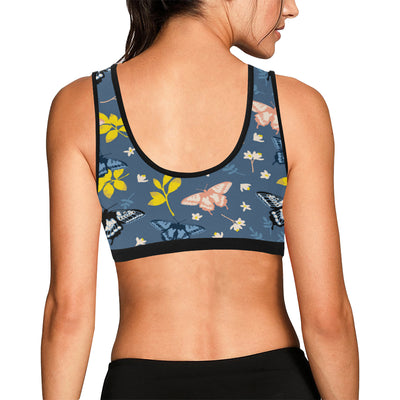 Monarch Butterfly Pattern Print Design 02 Sports Bra