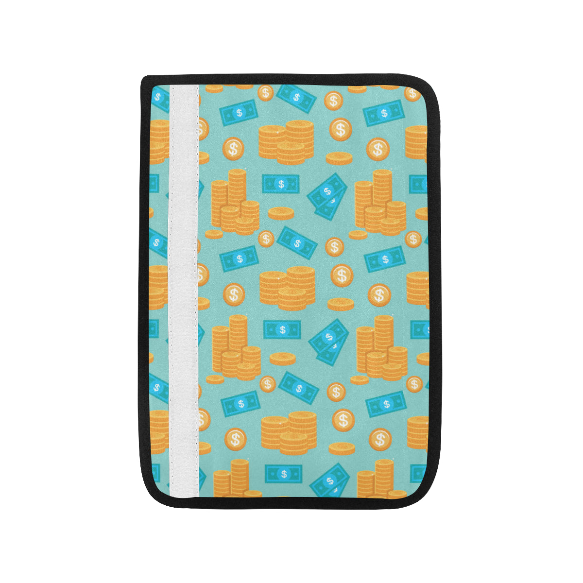 Money Pattern Print Design 03 Car Seat Belt Cover