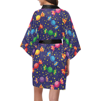 Candy Pattern Print Design CA06 Women's Short Kimono