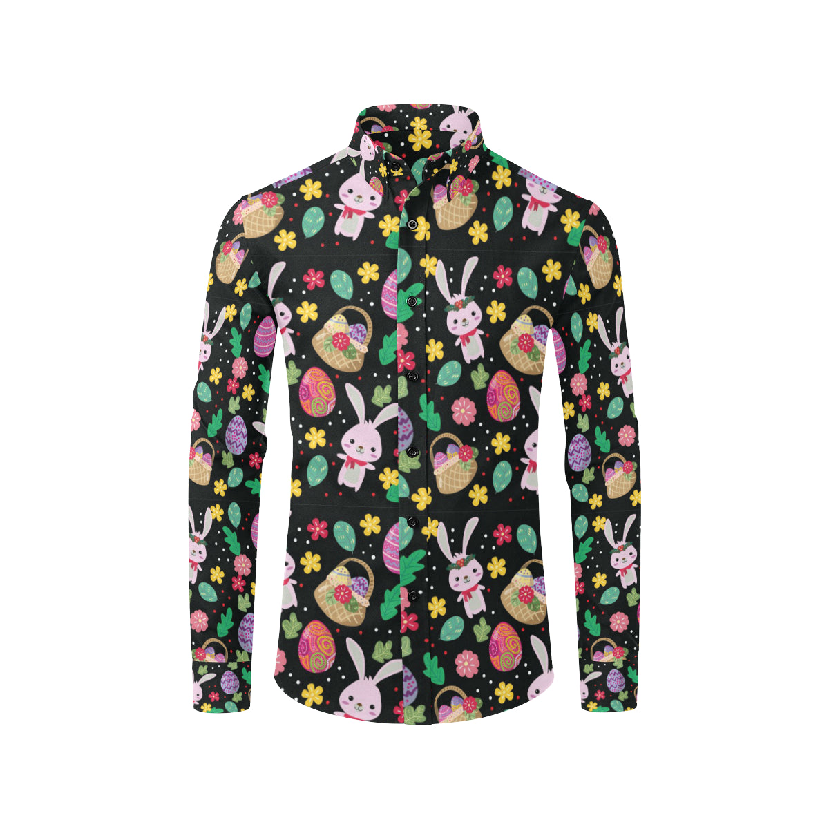 Easter Eggs Pattern Print Design RB05 Men's Long Sleeve Shirt
