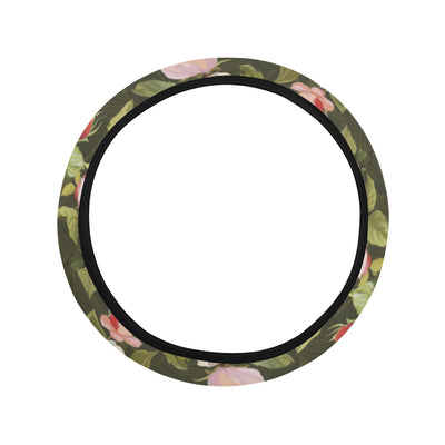 Apple blossom Pattern Print Design AB01 Steering Wheel Cover with Elastic Edge