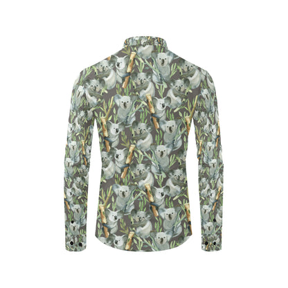 Koala Pattern Design Print Men's Long Sleeve Shirt