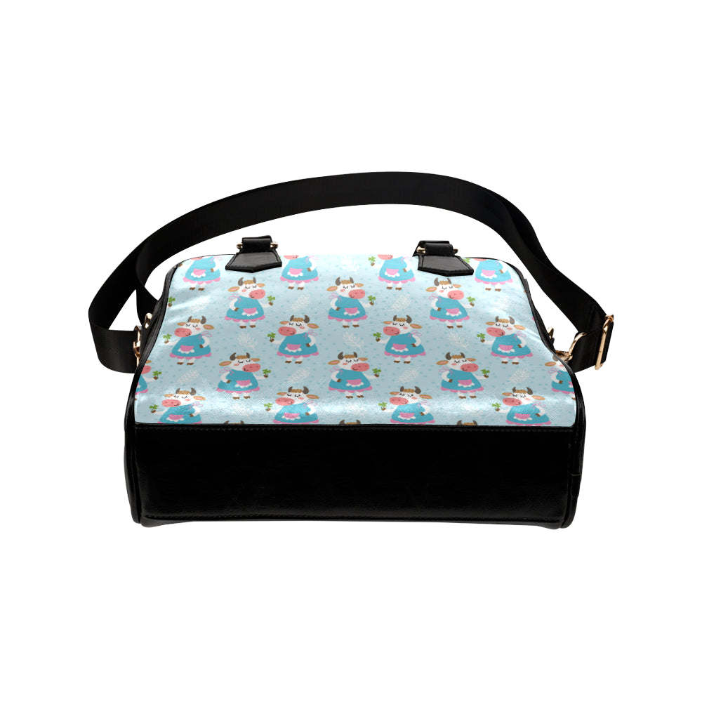 Cattle Happy Pattern Print Design 03 Shoulder Handbag
