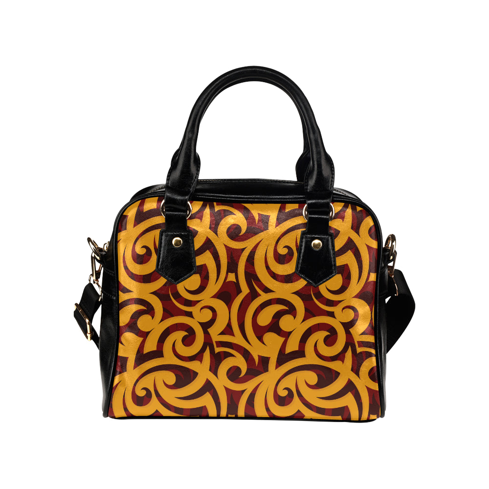 Maori Pattern Print Design 02 Shoulder Handbag