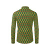 African Geometric Print Pattern Men's Long Sleeve Shirt