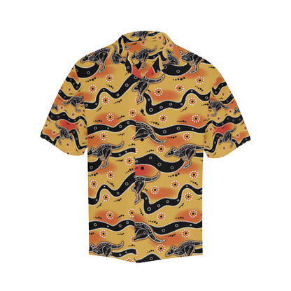 Kangaroos Aboriginal  Pattern Print Design 06 Men's Hawaiian Shirt