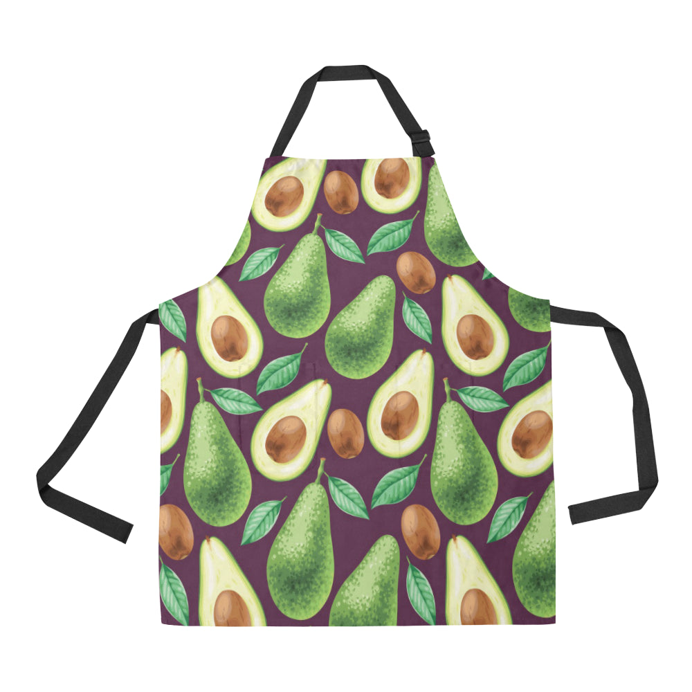Avocado Pattern Print Design AC08 Apron with Pocket