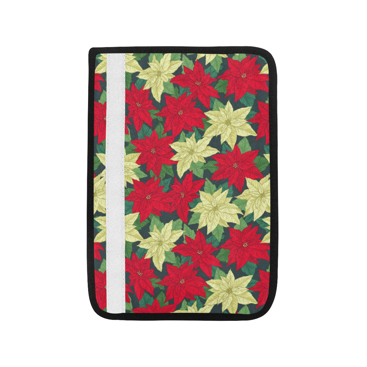 Poinsettia Pattern Print Design POT06 Car Seat Belt Cover