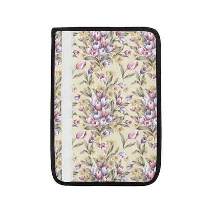 Tulip Pattern Print Design TP04 Car Seat Belt Cover