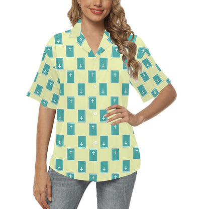Bible Pattern Print Design 04 Women's Hawaiian Shirt