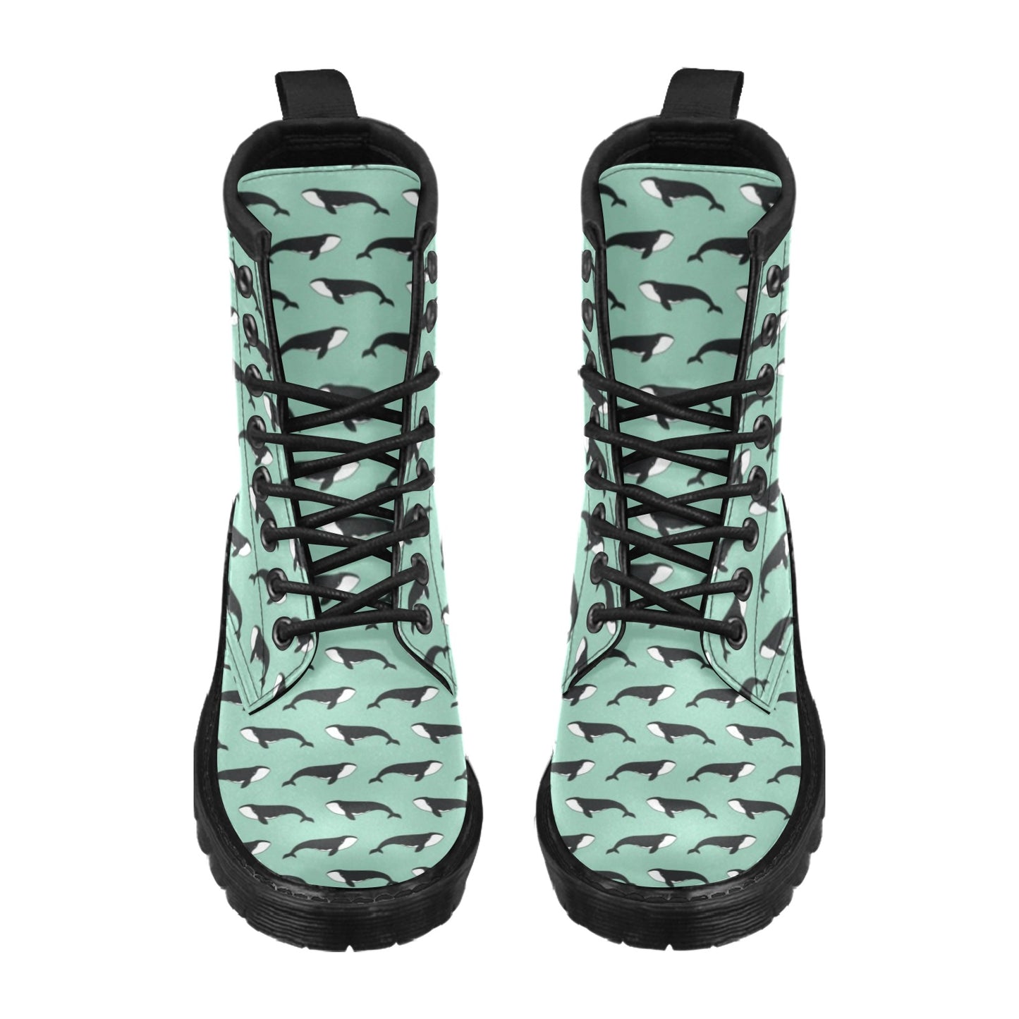 Whale Print Design LKS307 Women's Boots