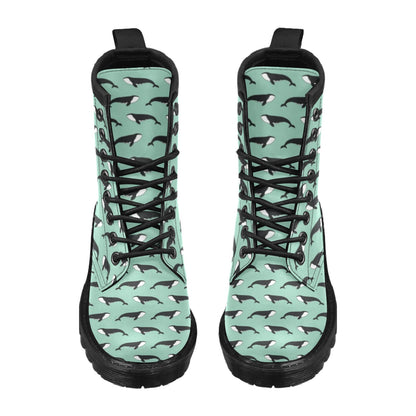 Whale Print Design LKS307 Women's Boots