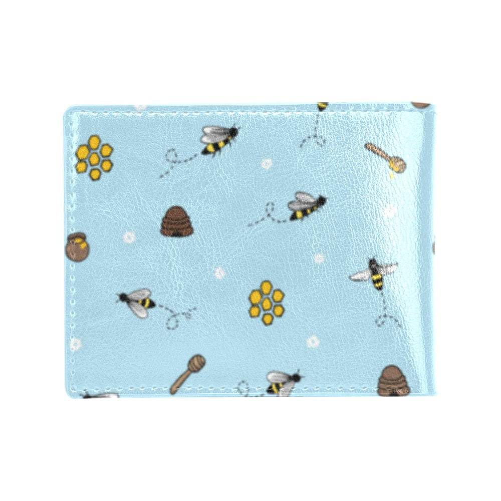 Honey Bee Print Design LKS307 Men's ID Card Wallet