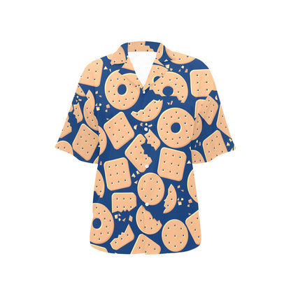 Cracker Pattern Print Design 03 Women's Hawaiian Shirt