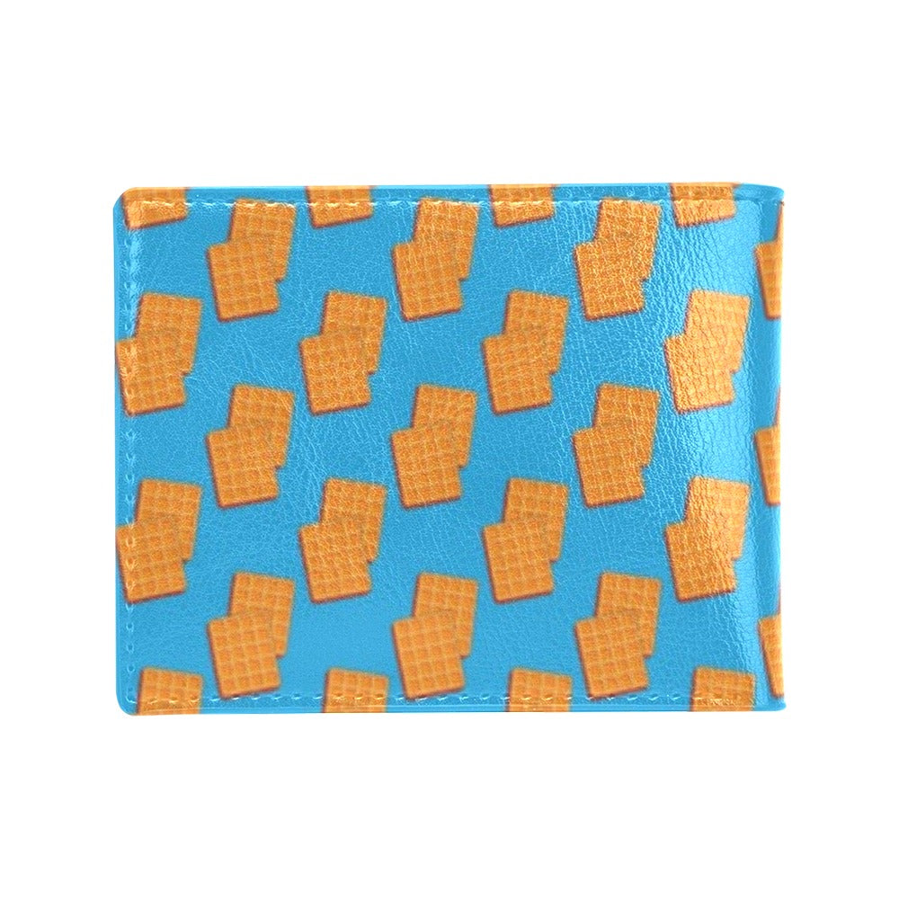 Waffle Print Design LKS304 Men's ID Card Wallet
