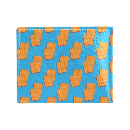 Waffle Print Design LKS304 Men's ID Card Wallet