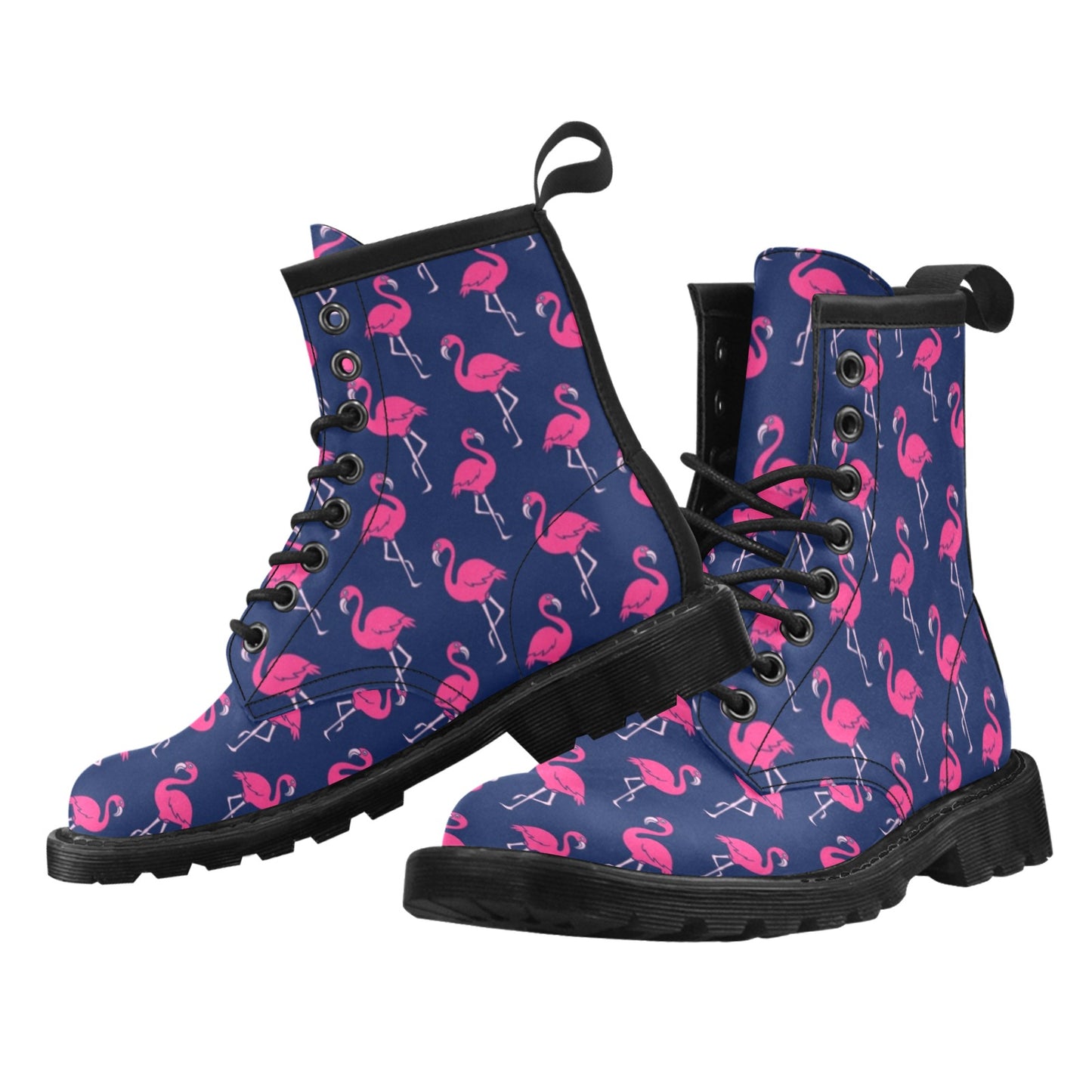 Pink Flamingo Pattern Women's Boots