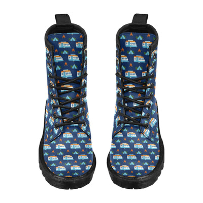 Camper Pattern Camping Themed No 3 Print Women's Boots