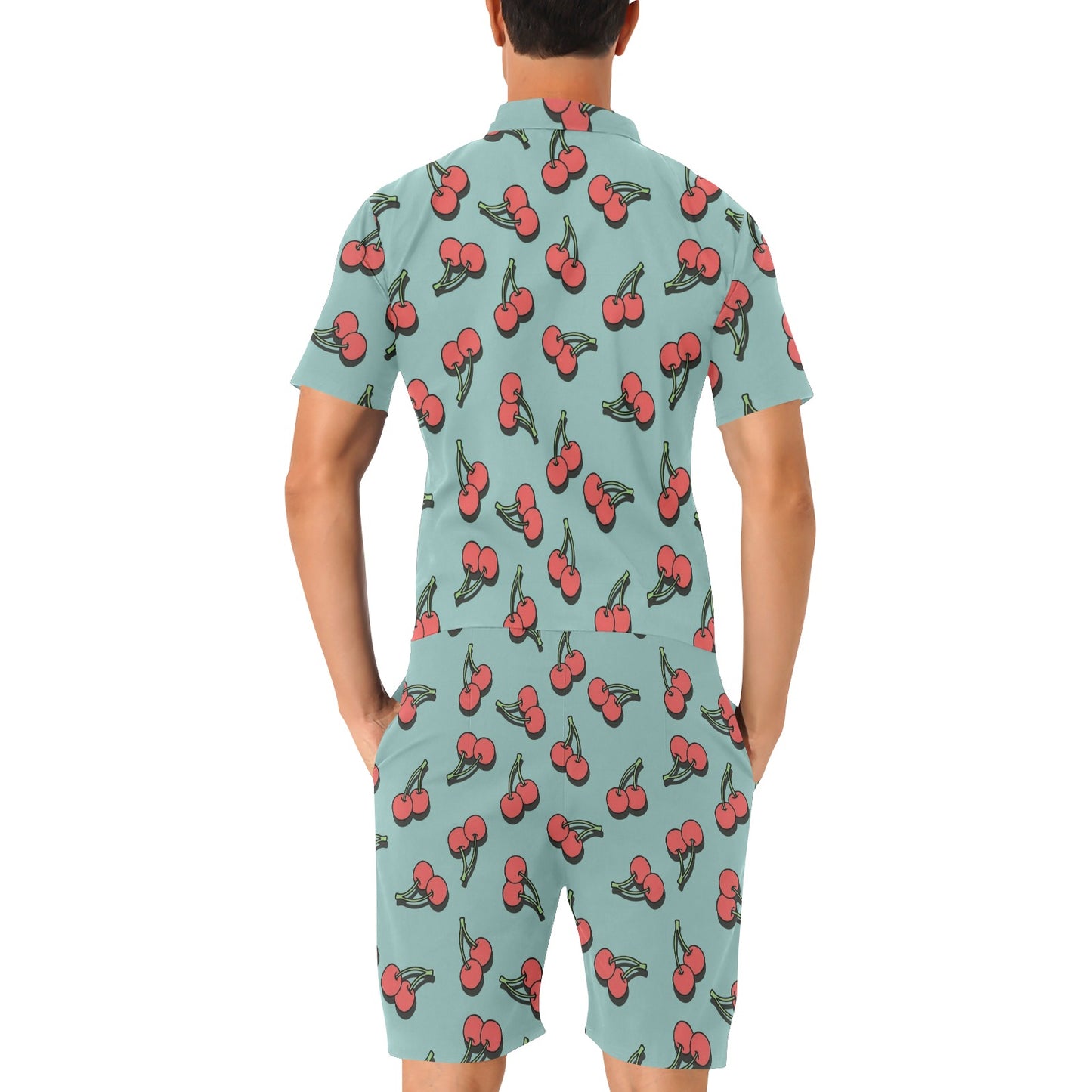 Cherry Pattern Print Design CH03 Men's Romper