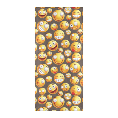 Smiley Face Emoji Print Design LKS303 Beach Towel 32" x 71"