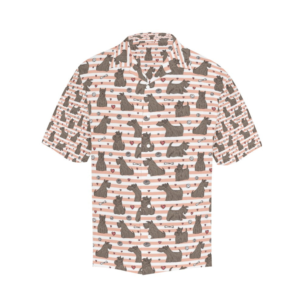 Scottish Terriers Print Design LKS3016 Men's Hawaiian Shirt