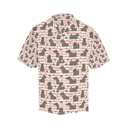 Scottish Terriers Print Design LKS3016 Men's Hawaiian Shirt