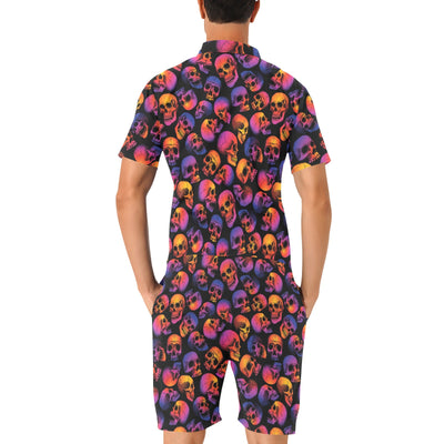 Skull Multicolor Print Design LKS3011 Men's Romper