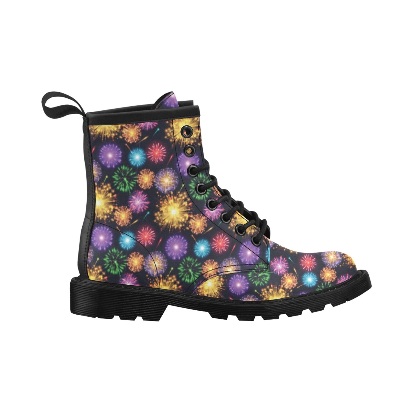 Firework Print Design LKS305 Women's Boots