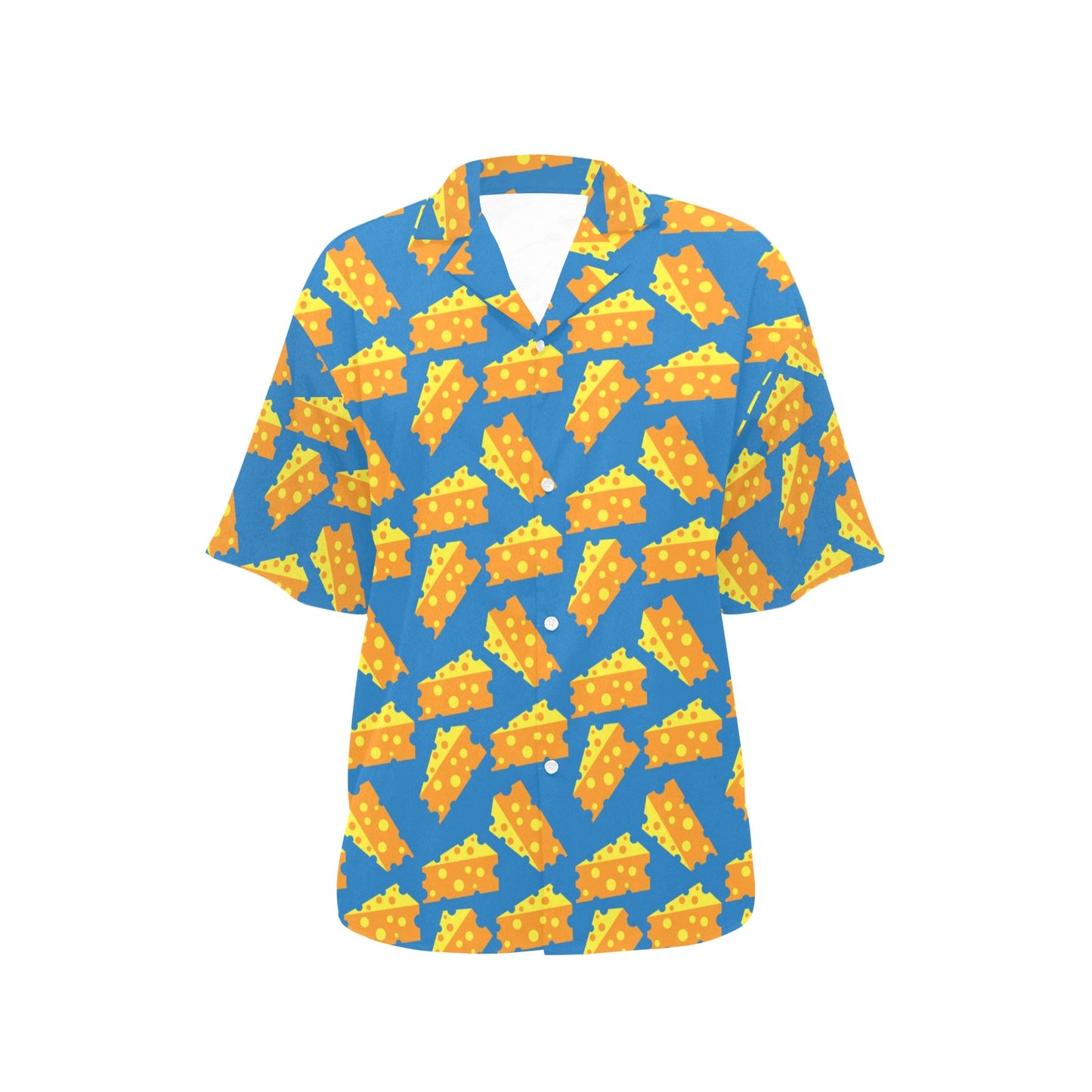 Cheese Pattern Print Design 05 Women's Hawaiian Shirt