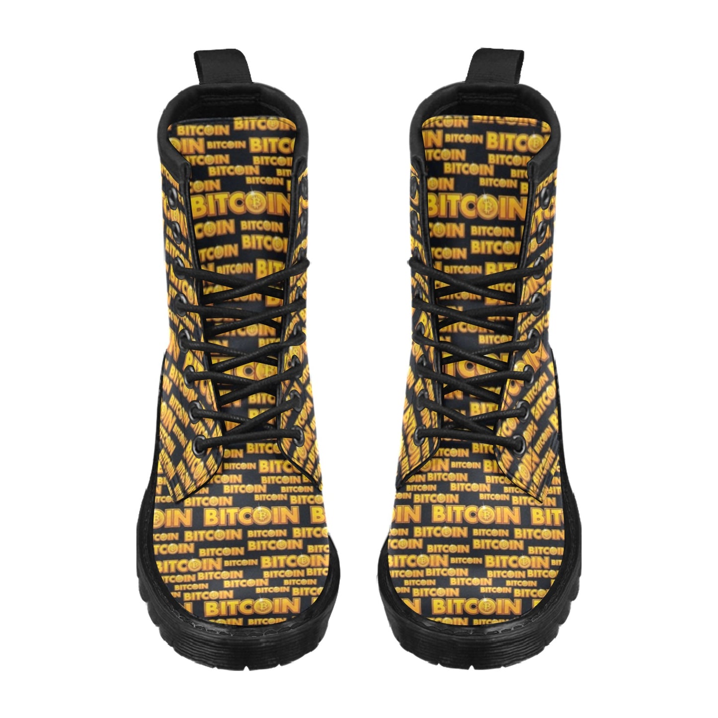 Bitcoin Pattern Print Design DO03 Women's Boots