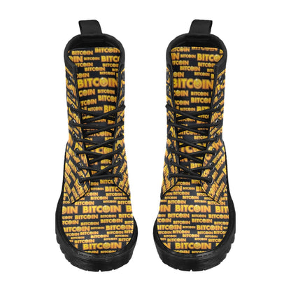 Bitcoin Pattern Print Design DO03 Women's Boots