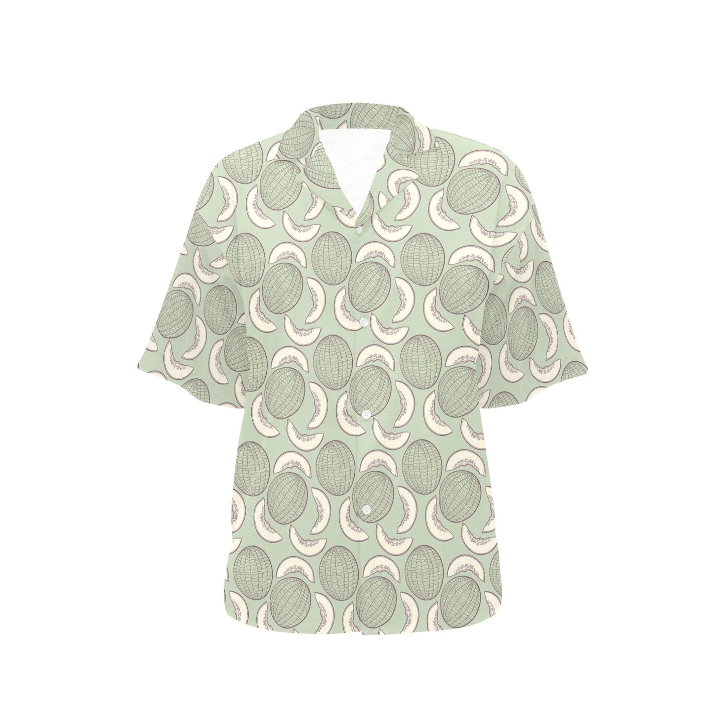 Cantaloupe Pattern Print Design 01 Women's Hawaiian Shirt