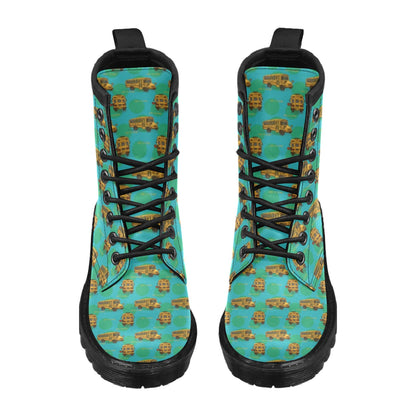School Bus Print Design LKS308 Women's Boots